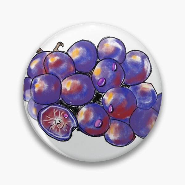 Item preview, Fresh Purple Grapes Fruit Illustration designed and sold by AbbyWorldStudio.