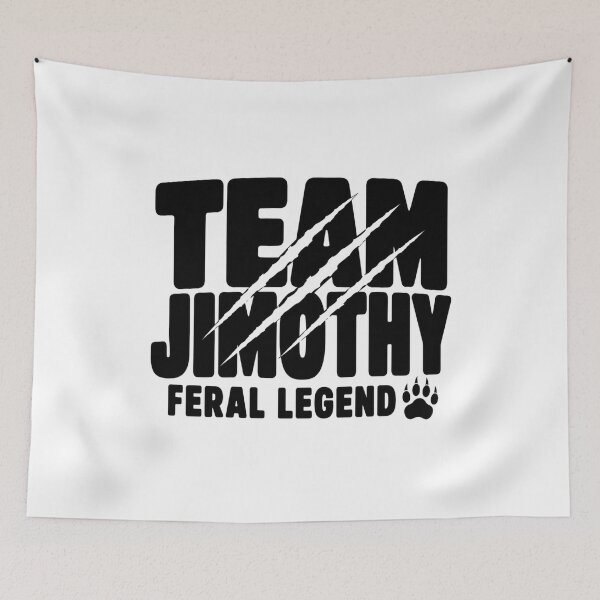 Item preview, Team Jimothy Cracked Bold Typography Feral Legend Gift for Raccoon Lovers designed and sold by Nightarel.