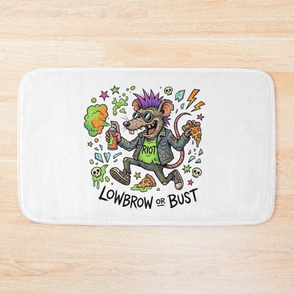 Item preview, Lowbrow or Bust Punk Rat Sticker | Graffiti Riot Rat | Pop Surreal Street Art Cartoon Graphic designed and sold by Bhaskar Digital Art.