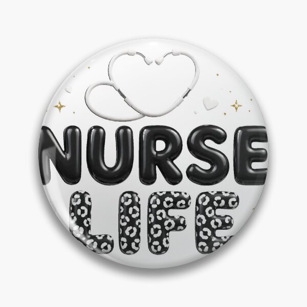 Item preview, Black Puffy Nurse Life Leopard Stethoscope Heart Gold - 3D RN designed and sold by Petringo.
