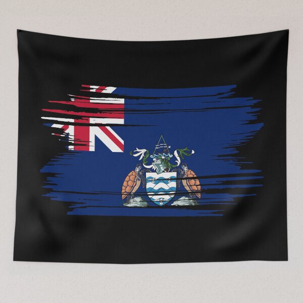 Item preview, Distressed Ascension Island Flag SH-AC designed and sold by shitpostee.