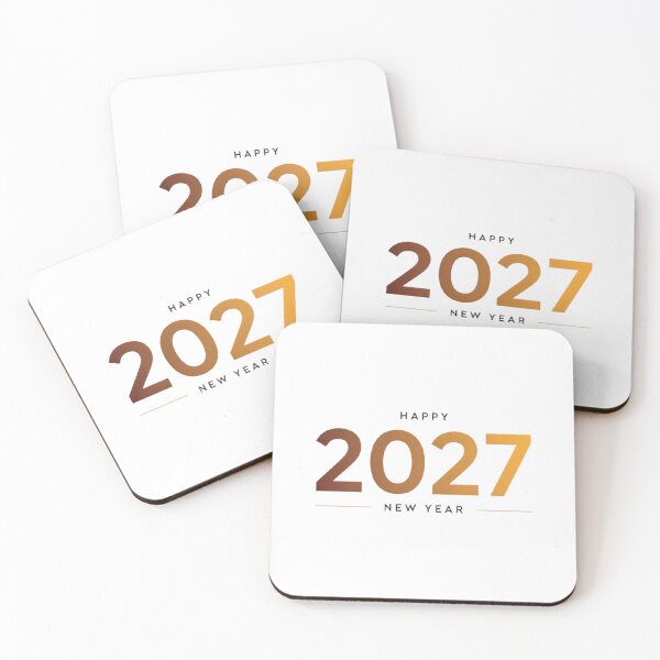 Item preview, Happy 2027 New Year Gold Typography Celebration Design designed and sold by Craft99.