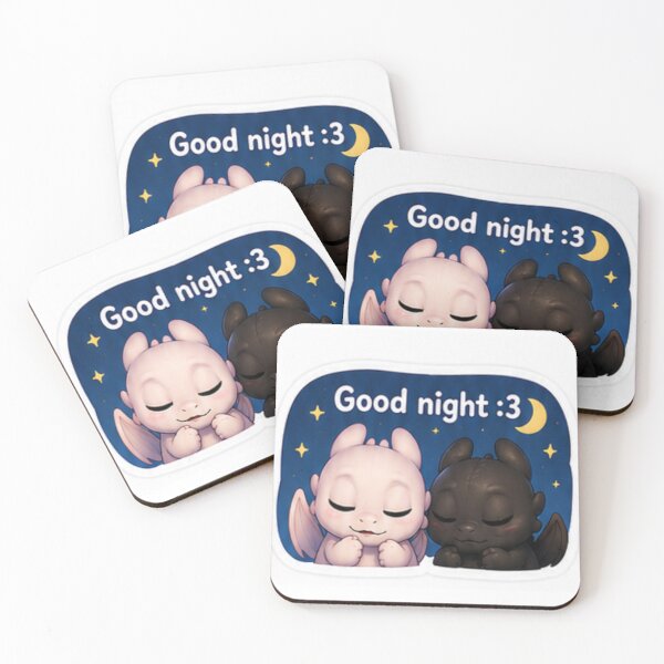Item preview, Cute Sleeping Baby Dragons Sticker – Good Night Kawaii Dragon Duo designed and sold by nouhaZN.