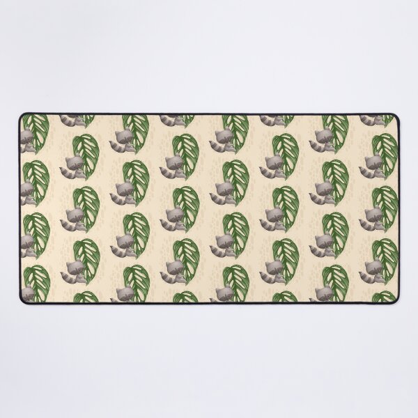 Item preview, Raccoon Holding Monstera Adasonii Laniata Leaf designed and sold by Khotekmei.