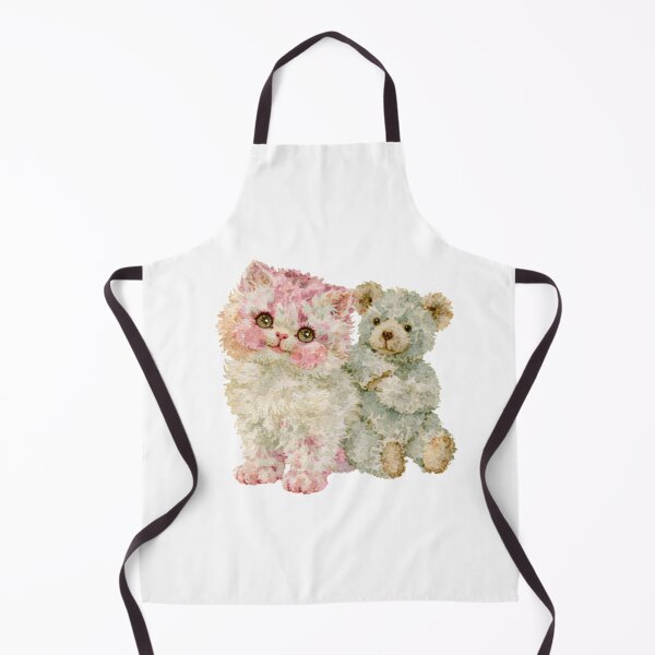 Item preview, Cute Fluffy Kitten Hugging a Teddy Bear designed and sold by bubulaladesigns.