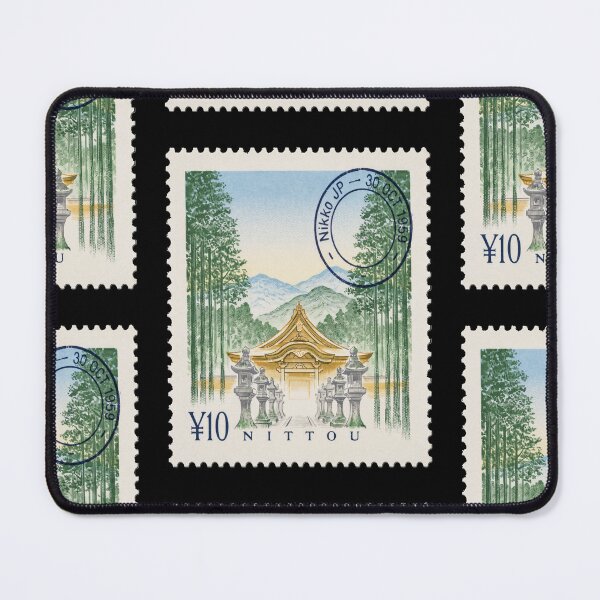 Item preview, Nikko Japan Toshogu Shrine Forest Skyline Stamp Sticker designed and sold by stickercuffs.
