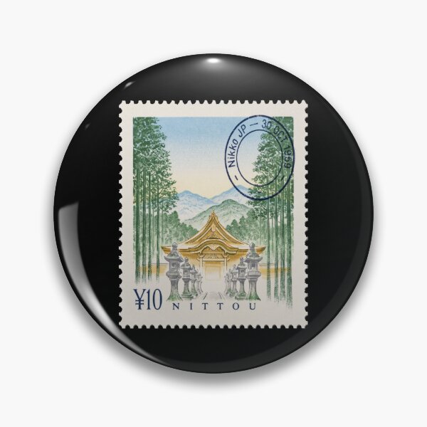 Item preview, Nikko Japan Toshogu Shrine Forest Skyline Stamp Sticker designed and sold by stickercuffs.
