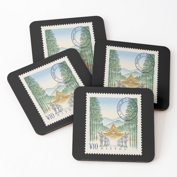 Item preview, Nikko Japan Toshogu Shrine Forest Skyline Stamp Sticker designed and sold by stickercuffs.