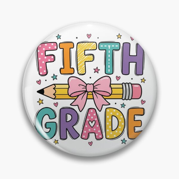 Item preview, Cute Fifth Grade Teacher Back to School Pencil Bow designed and sold by raedattia.