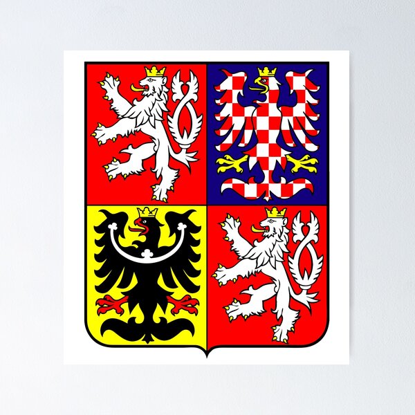 Item preview, FLAGS AND DEVICES OF THE WORLD - CZECH REPUBLIC COAT OF ARMS designed and sold by WOOFANG.
