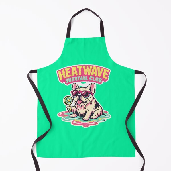 Item preview, Heatwave Survival Club – Funny Retro French Bulldog Badge designed and sold by Timeless Junction.