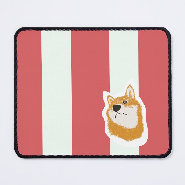 Item preview, Thick stripe (red, white) with Shiba Inu designed and sold by ShibaCruise-On.