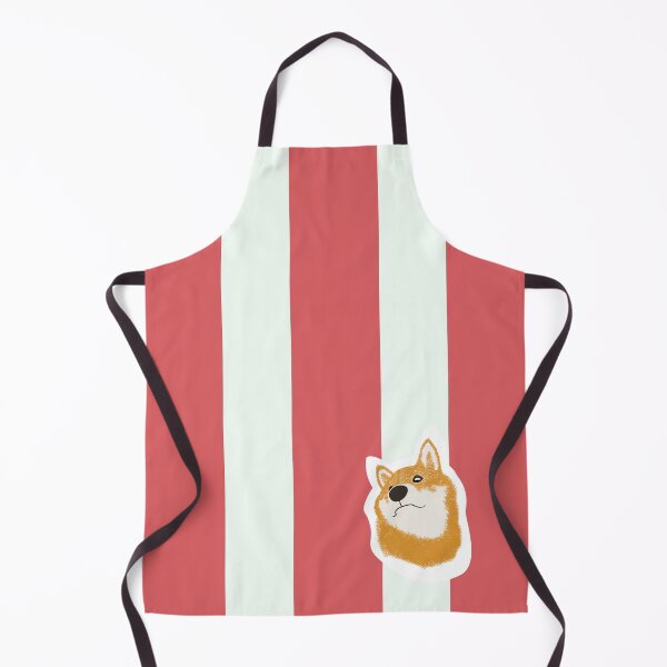 Item preview, Thick stripe (red, white) with Shiba Inu designed and sold by ShibaCruise-On.