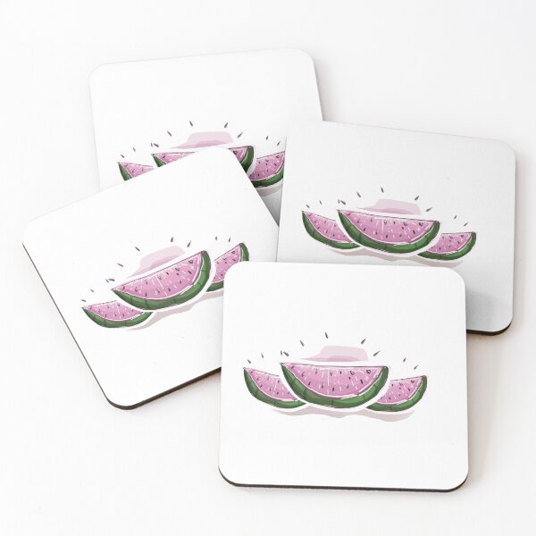 Item preview, Neon Vaporwave Pink Watermelon Slices Sticker designed and sold by Cloud-Siren.