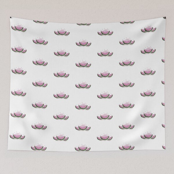 Item preview, Neon Vaporwave Pink Watermelon Slices Sticker designed and sold by Cloud-Siren.