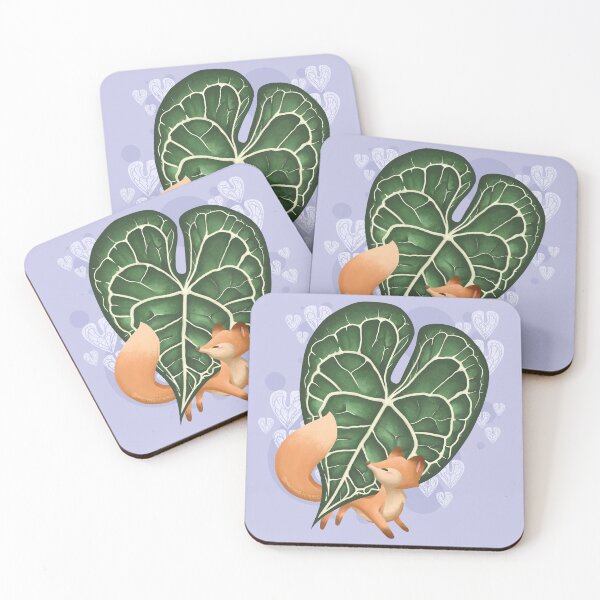Item preview, Fox and the Anthurium Clarinervium Leaf designed and sold by Khotekmei.