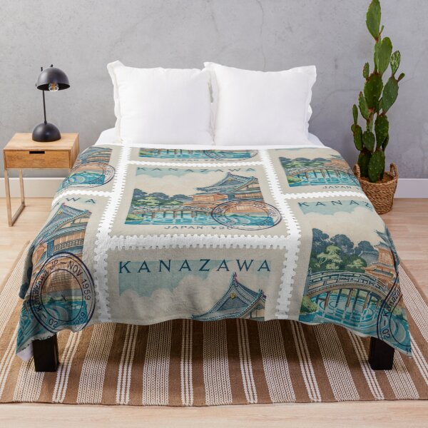 Item preview, Kanazawa Japan Garden Teahouse Castle Stamp Sticker designed and sold by stickercuffs.