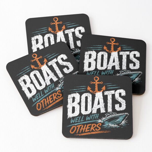 Item preview, Boats Well With Others Boating Humor Boater Marine Lover designed and sold by SkeletonsDanger.
