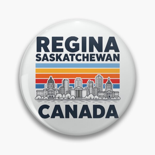 Item preview, Regina Saskatchewan Canada Minimalist Skyline Retro Colors designed and sold by HowToCanadian.