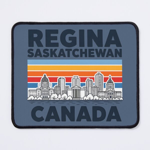 Item preview, Regina Saskatchewan Canada Minimalist Skyline Retro Colors designed and sold by HowToCanadian.