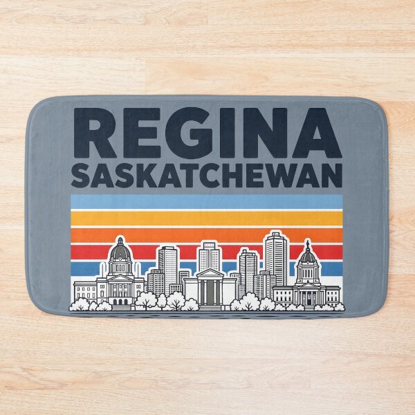 Item preview, Regina Saskatchewan Canada Minimalist Skyline Retro Colors designed and sold by HowToCanadian.