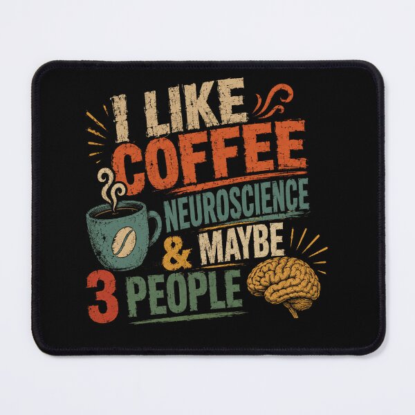 Item preview, I Like Coffee Neuroscience & Maybe 3 People Neuroscientist Brain Science Coffee Lover Introvert Humor designed and sold by SkeletonsDanger.