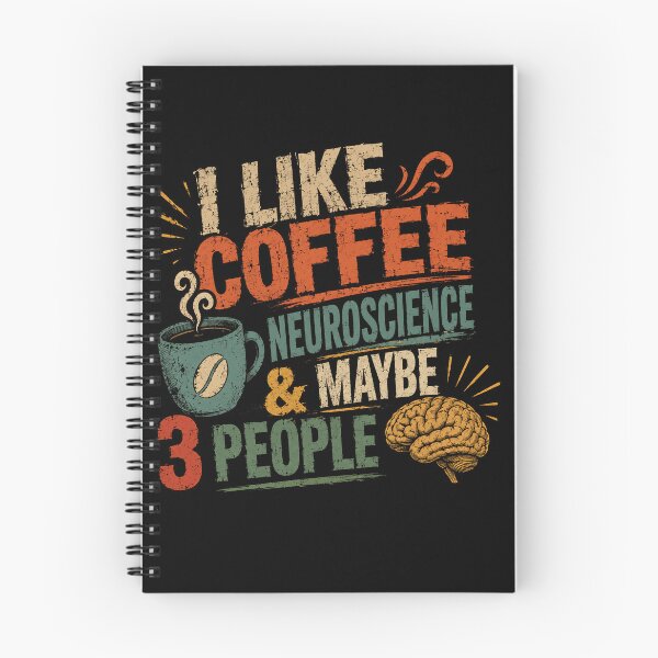 Item preview, I Like Coffee Neuroscience & Maybe 3 People Neuroscientist Brain Science Coffee Lover Introvert Humor designed and sold by SkeletonsDanger.