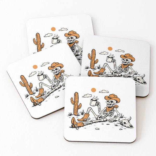 Item preview, Cowboy Skeleton Desert Western Coffee Design designed and sold by trajeado14.