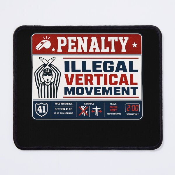 Item preview, 41 (forty-ooooone) SIDEWAYS SOCIETY COLLECTION - SPORTS - Penalty Illegal Vertical Movement designed and sold by WheelieGdArt.