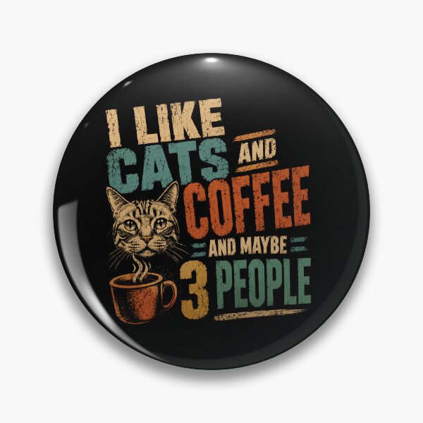 Item preview, I Like Cats And Coffee And Maybe 3 People Feline Owner Caffeine Drinker Introvert Humor designed and sold by SkeletonsDanger.