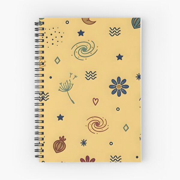 Item preview, Retro Boho Celestial Pattern Sticker | Mustard Yellow Galaxy & Flower Decal | Mystical Wildflower Vinyl Sticker | Cute Celestial Doodle Decal designed and sold by SergioMiklos.