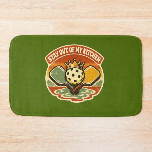 Item preview, Stay Out of My Kitchen – Retro Pickleball Sunset Crown Badge designed and sold by Timeless Junction.