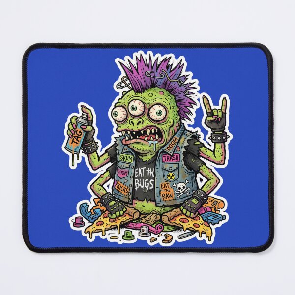 Item preview, Punk Zombie Monster Sticker | Weird Horror Cartoon | Gothic Graffiti Art | Halloween Creepy Creature | Alternative Punk Rock Design designed and sold by Bhaskar Digital Art.