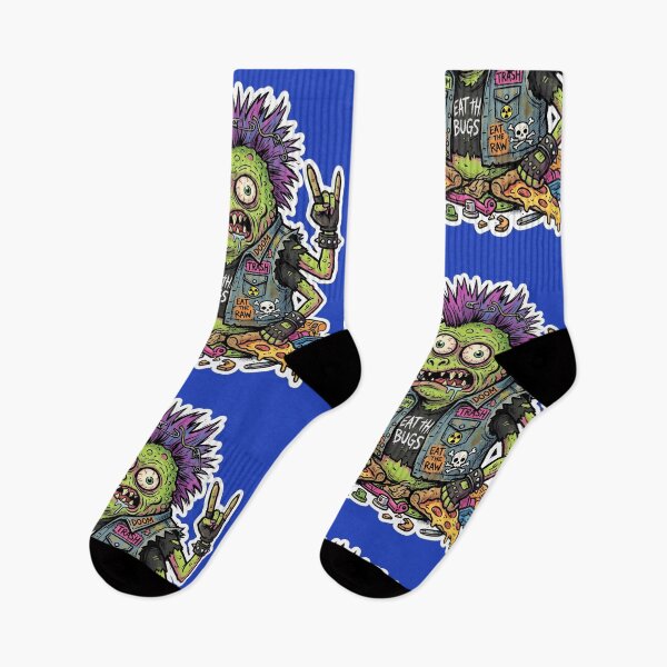 Item preview, Punk Zombie Monster Sticker | Weird Horror Cartoon | Gothic Graffiti Art | Halloween Creepy Creature | Alternative Punk Rock Design designed and sold by Bhaskar Digital Art.