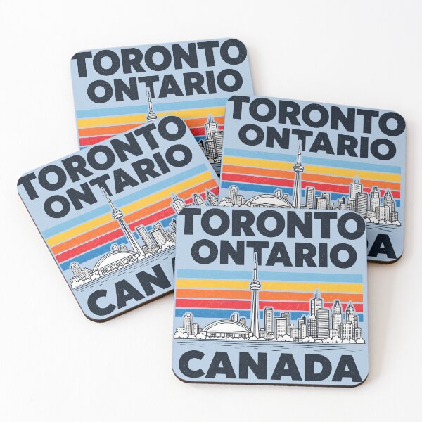Item preview, Toronto Ontario Canada Minimalist Skyline Retro Colors designed and sold by HowToCanadian.