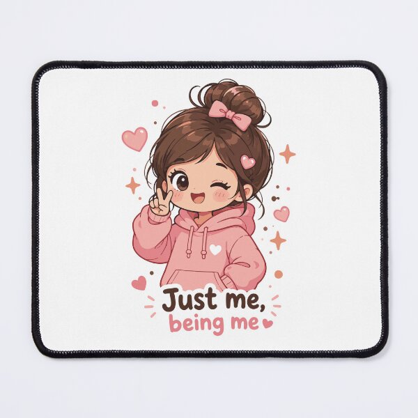 Item preview, Just Me Being Me Cute Kawaii Girl Sticker designed and sold by Charul2dartist.