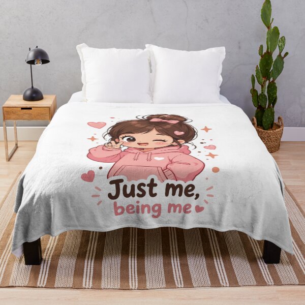 Item preview, Just Me Being Me Cute Kawaii Girl Sticker designed and sold by Charul2dartist.