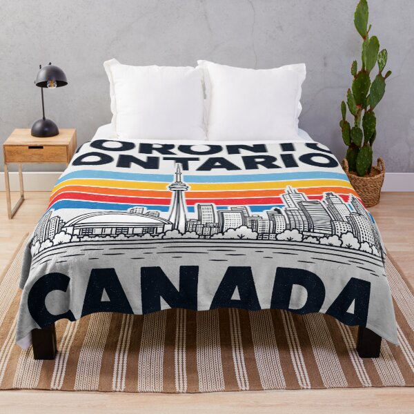 Item preview, Toronto Ontario Canada Minimalist Skyline Retro Colors designed and sold by HowToCanadian.