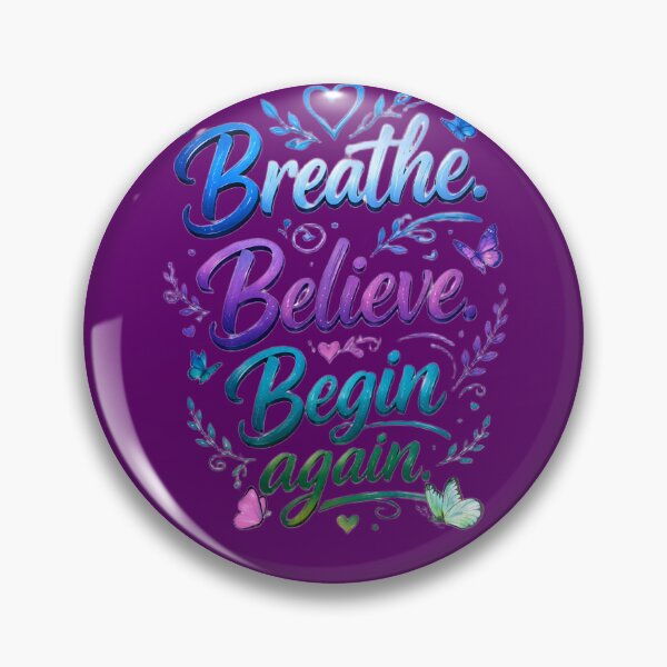 Item preview, Mind  and  Wellness  quote-Breathe Believe  Begin  Again designed and sold by Brewgoodness.