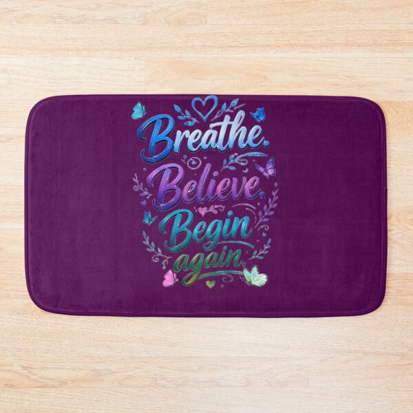 Item preview, Mind  and  Wellness  quote-Breathe Believe  Begin  Again designed and sold by Brewgoodness.