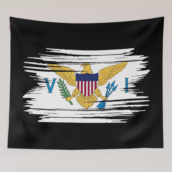Item preview, Distressed United States Virgin Islands Flag VI designed and sold by shitpostee.
