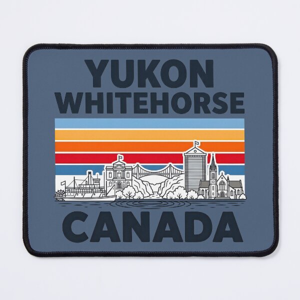 Item preview, Yukon Whitehorse Canada Minimalist Skyline Retro Colors designed and sold by HowToCanadian.