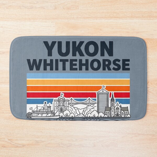 Item preview, Yukon Whitehorse Canada Minimalist Skyline Retro Colors designed and sold by HowToCanadian.