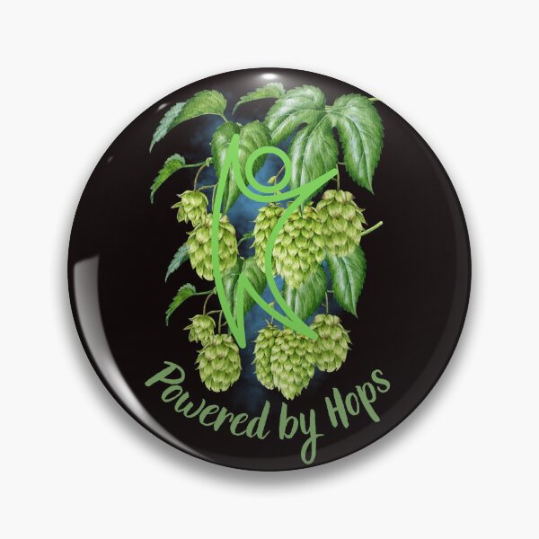 Item preview, Powered by Hops – Botanical Hop Cone Watercolor Nature Design designed and sold by Tadeusz1.