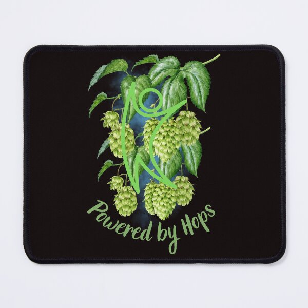 Item preview, Powered by Hops – Botanical Hop Cone Watercolor Nature Design designed and sold by Tadeusz1.