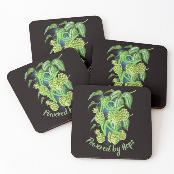Item preview, Powered by Hops – Botanical Hop Cone Watercolor Nature Design designed and sold by Tadeusz1.