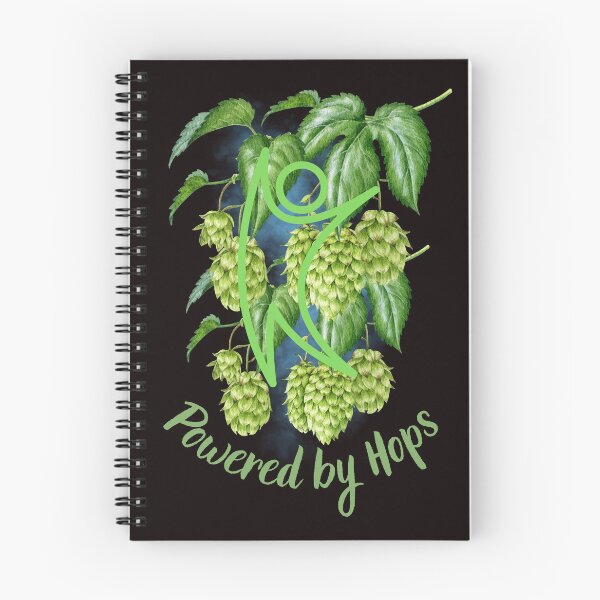 Item preview, Powered by Hops – Botanical Hop Cone Watercolor Nature Design designed and sold by Tadeusz1.