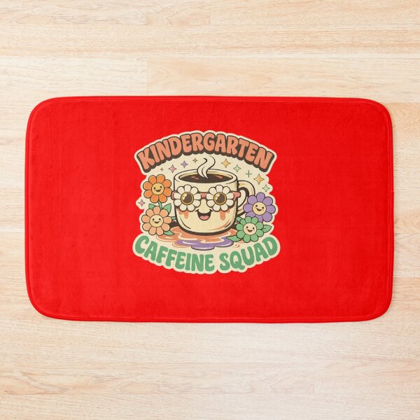 Item preview, Kindergarten Caffeine Squad – Cute Retro Coffee Teacher Badge   designed and sold by Timeless Junction.