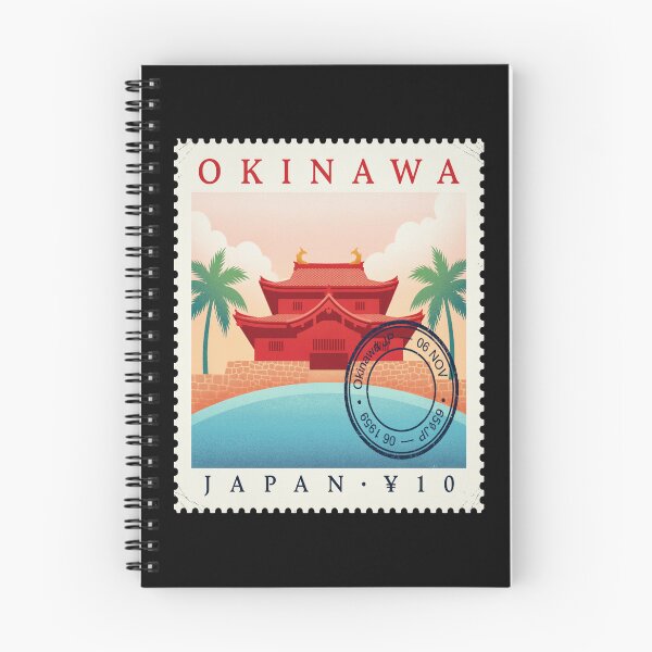 Item preview, Okinawa Japan Shuri Castle Turquoise Coast Stamp Sticker designed and sold by stickercuffs.