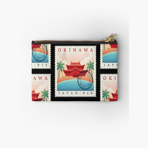 Item preview, Okinawa Japan Shuri Castle Turquoise Coast Stamp Sticker designed and sold by stickercuffs.
